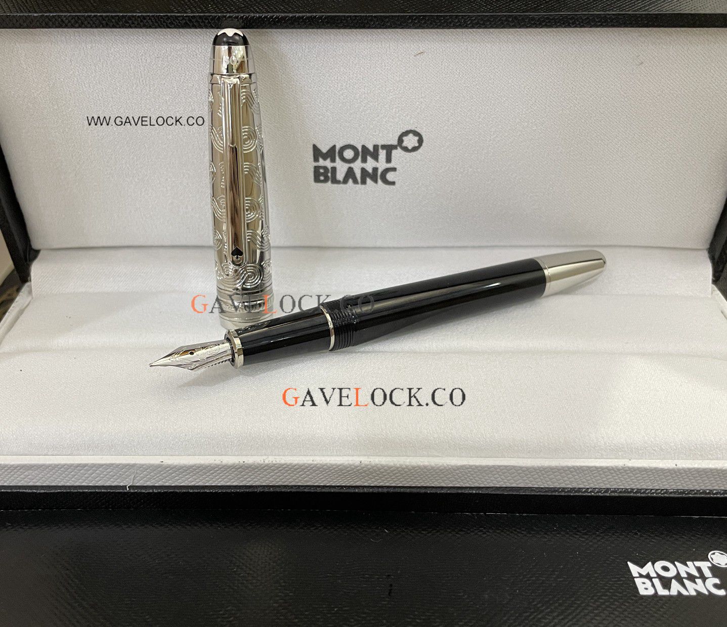 AAA Copy Montblanc Meisterstück 80 days Silver Cap Fountain 145 Mid-size